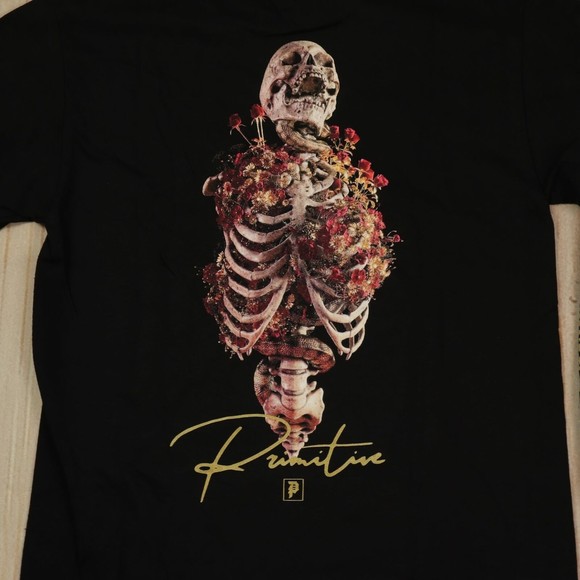 Primitive skateboard t-shirt small size in black / long sleeve graphic tee - Picture 3 of 6